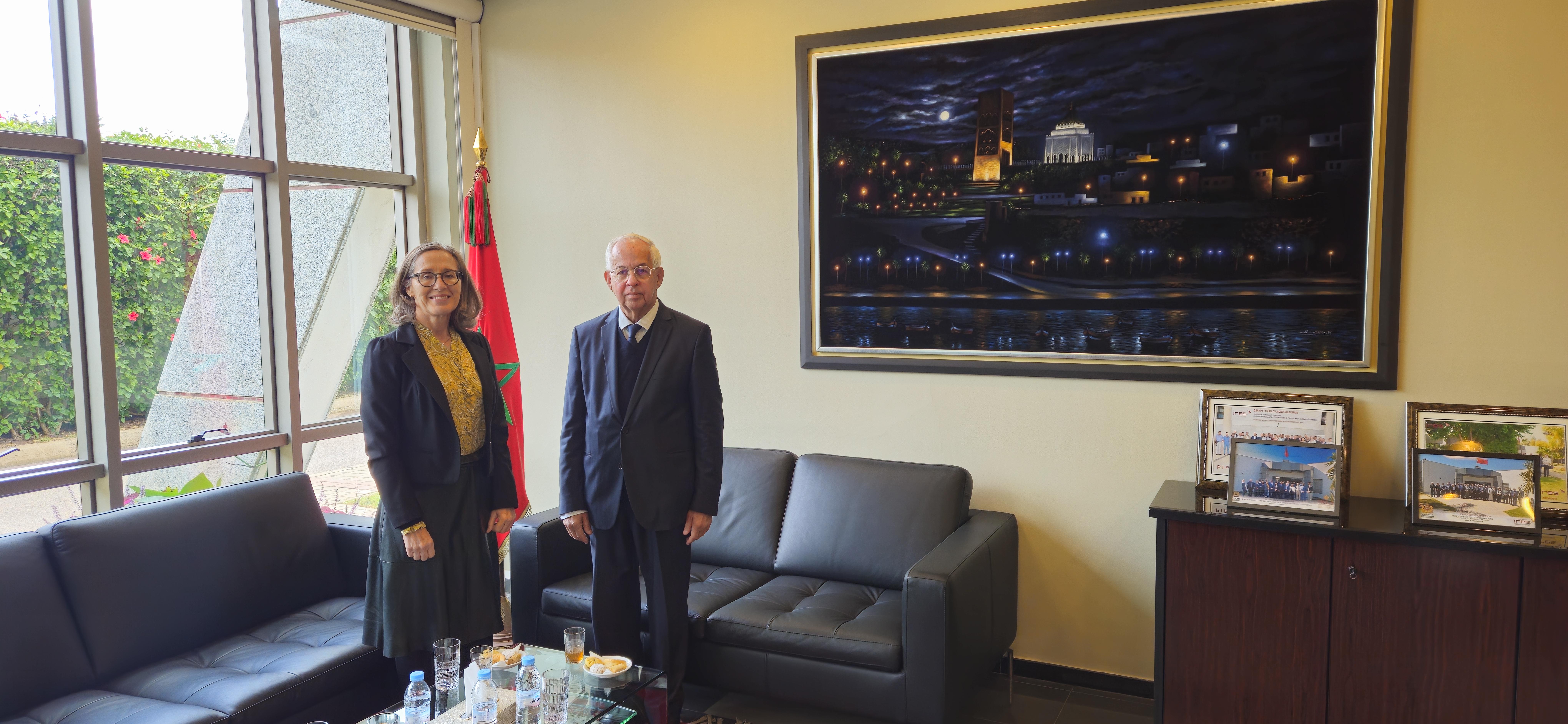 Visit to the IRES by H.E. Ms. Berit BASSE, Ambassador of Denmark to Rabat